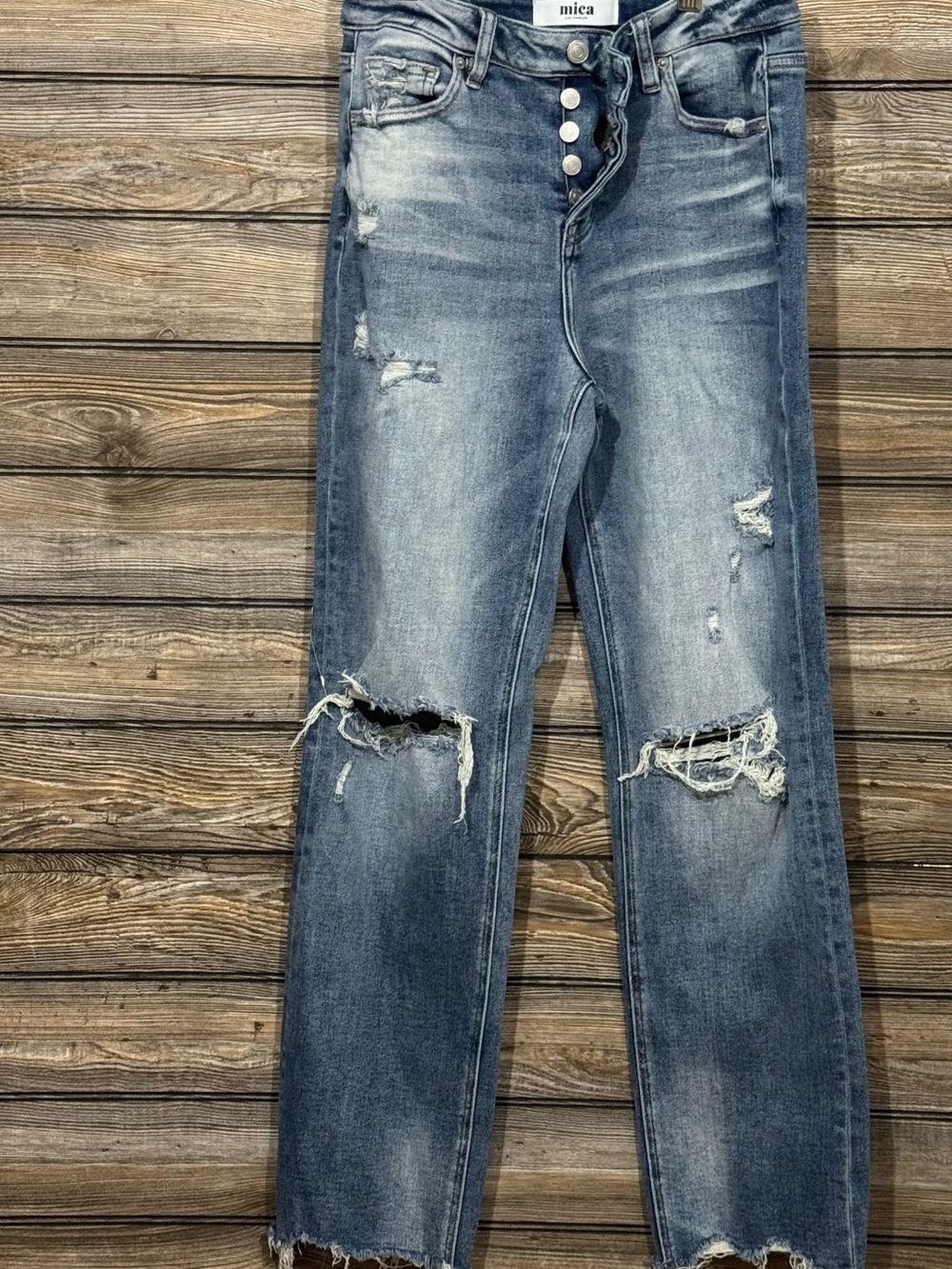 Mica Distressed Jeans - Light Blue